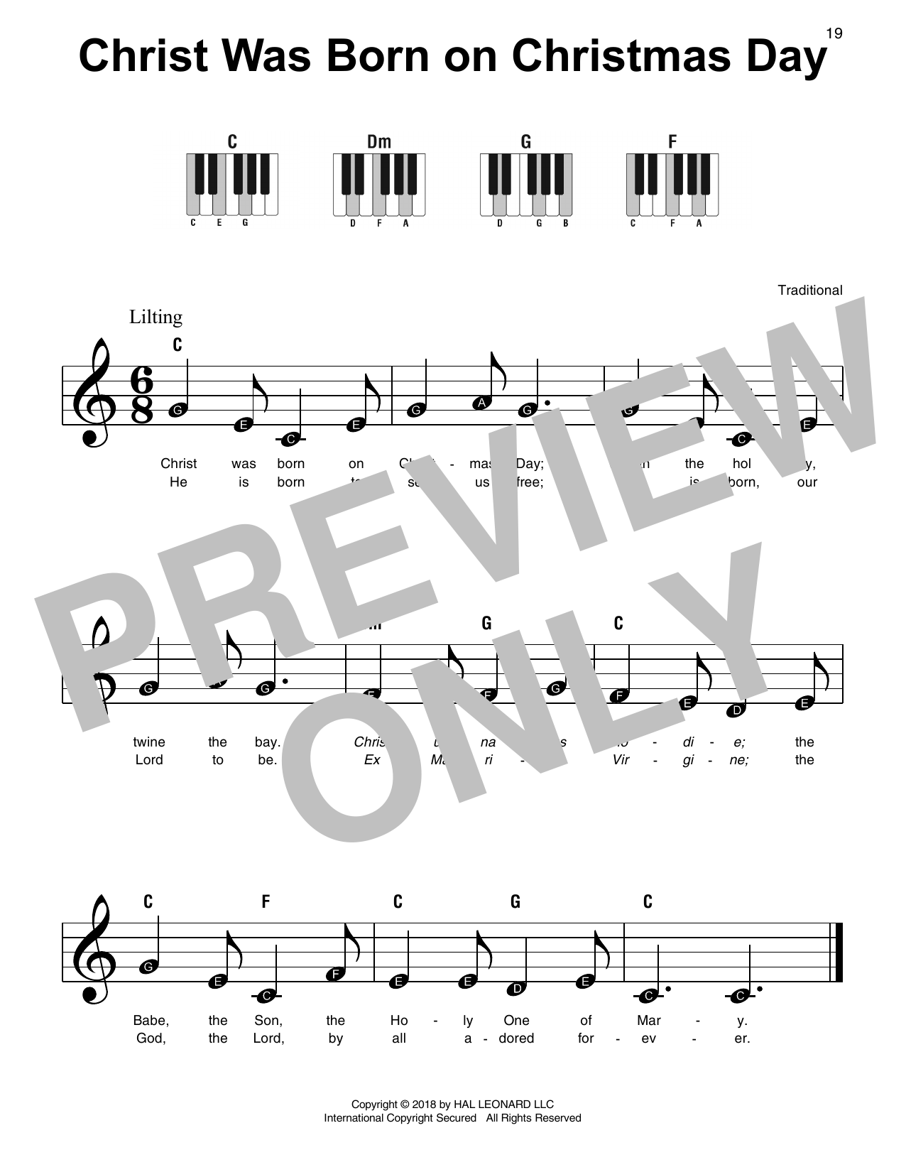 Produktbild zu: Christ Was Born On Christmas Day