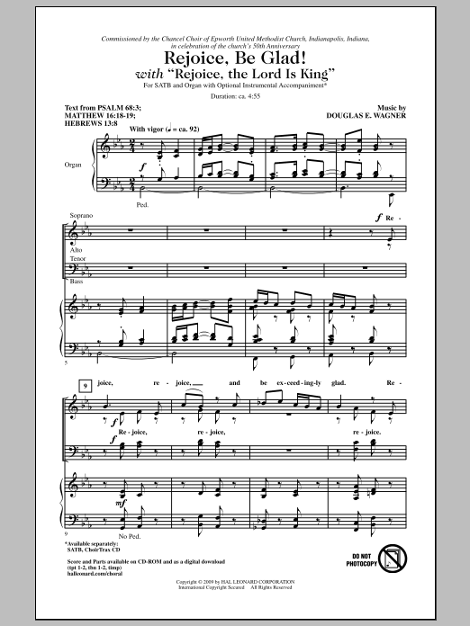 Produktbild zu: Rejoice, Be Glad! (with Rejoice, The Lord Is King)