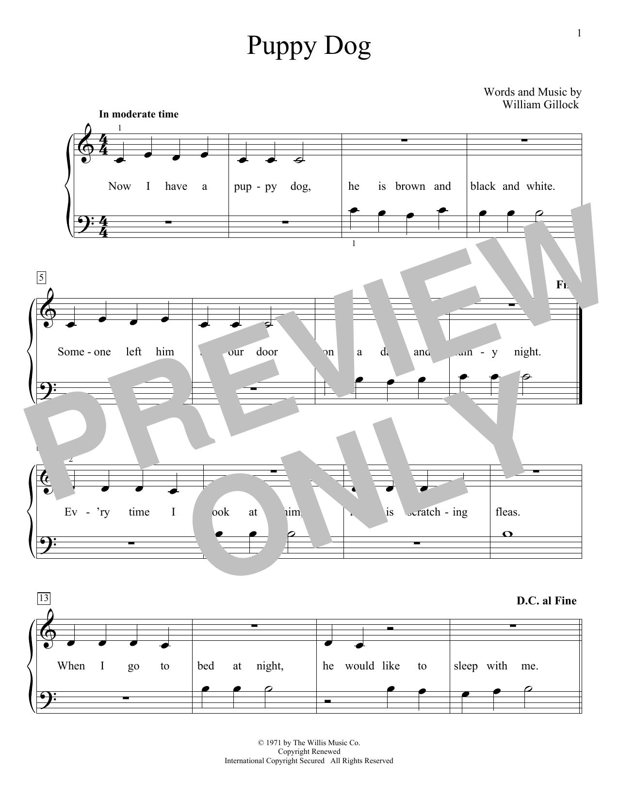 Produktgalerie: Seite 1 von 1 Puppy Dog, William Gillock, Klavier