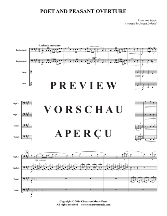 Product gallery: Page 2 of 21 Poet and Peasant Overture , , (2x Baritone, 2x Tuba)