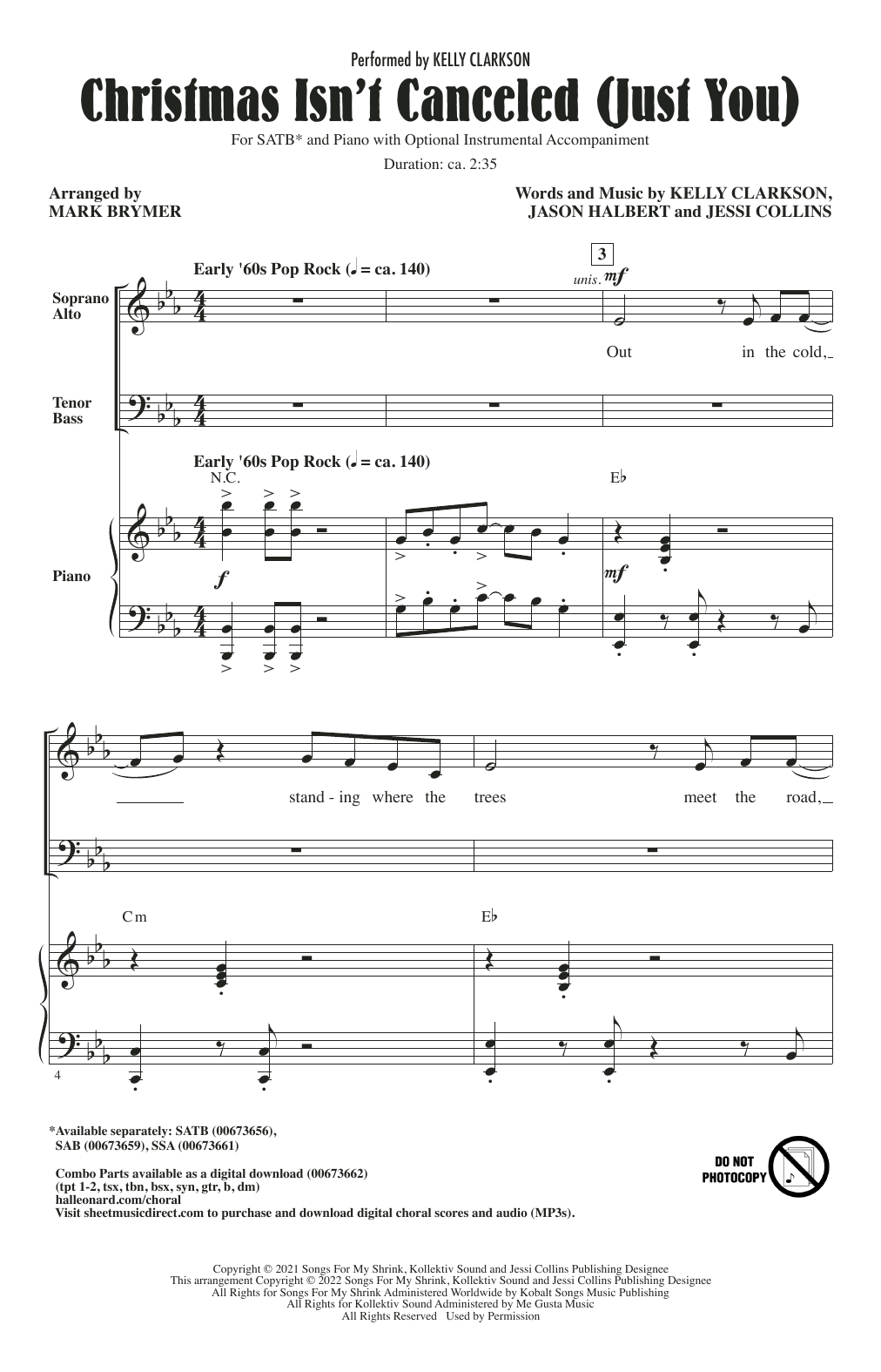 Produktbild zu: Christmas Isn't Canceled (Just You) (arr. Mark Brymer)