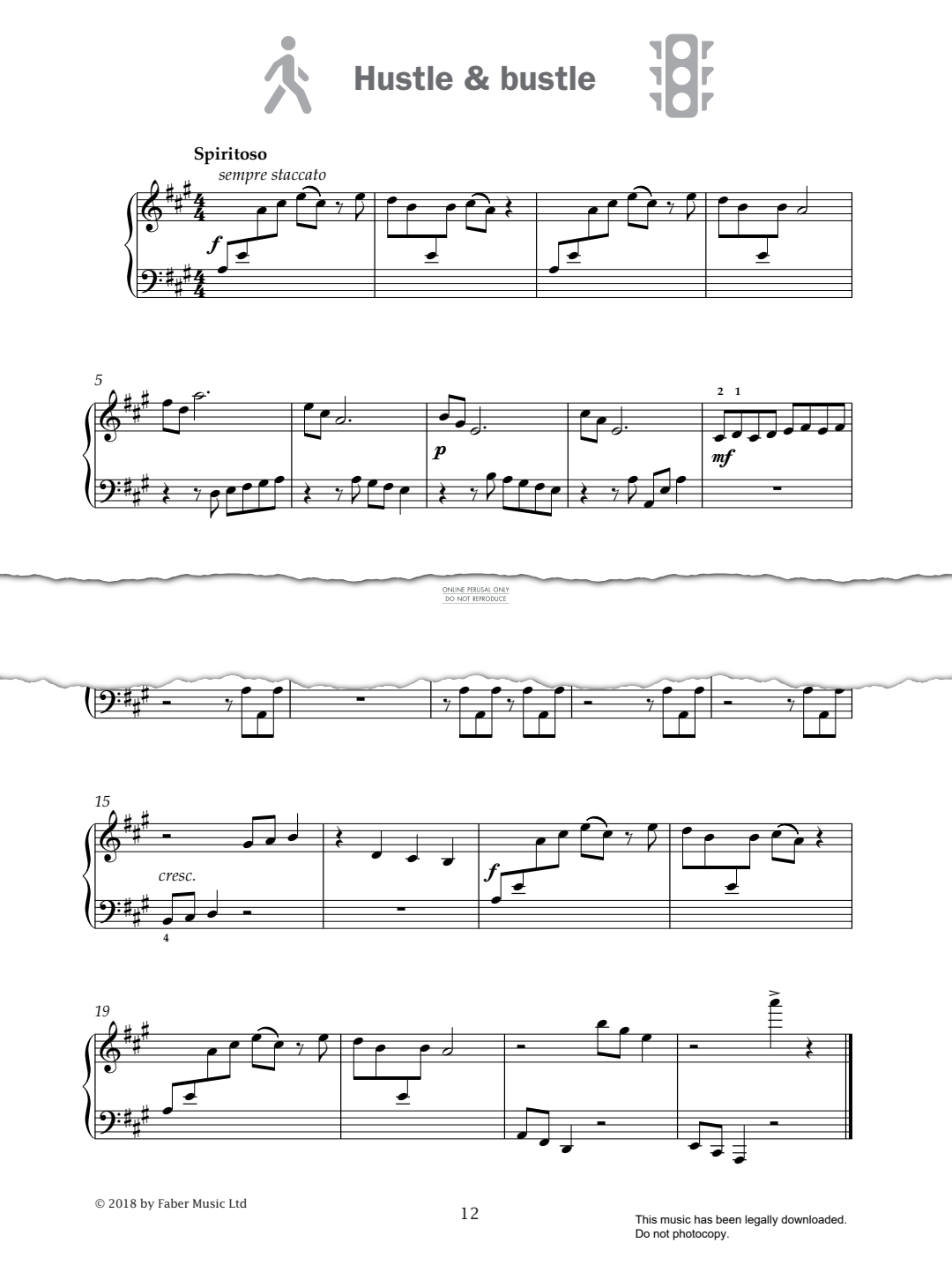 Produktgalerie: Seite 1 von 1 Hustle & Bustle (from 'Improve Your Sight-Reading! A Piece a Week Piano Grade 4'), Paul Harris, Klavier