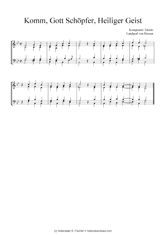Produktbild zu: Komm, Gott Schöpfer, Heiliger Geist Moritz Landgraf von Hessen