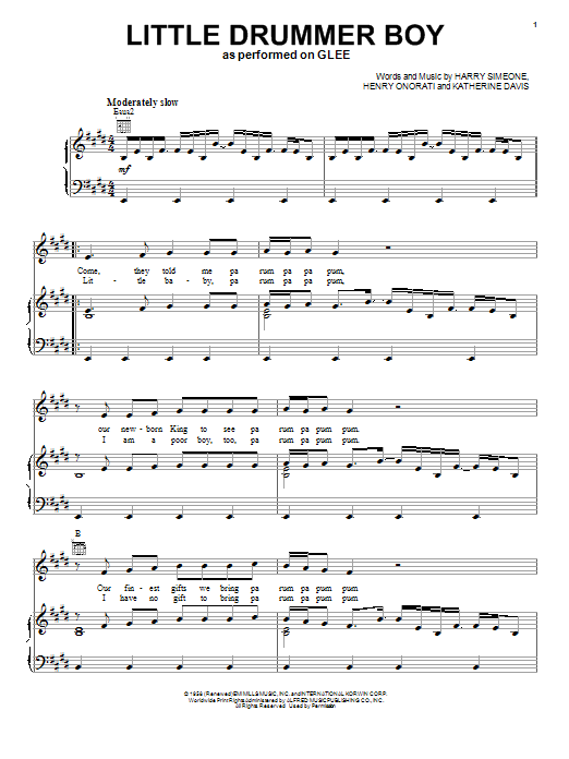 Product gallery: Page 1 of 1 The Little Drummer Boy, Glee Cast