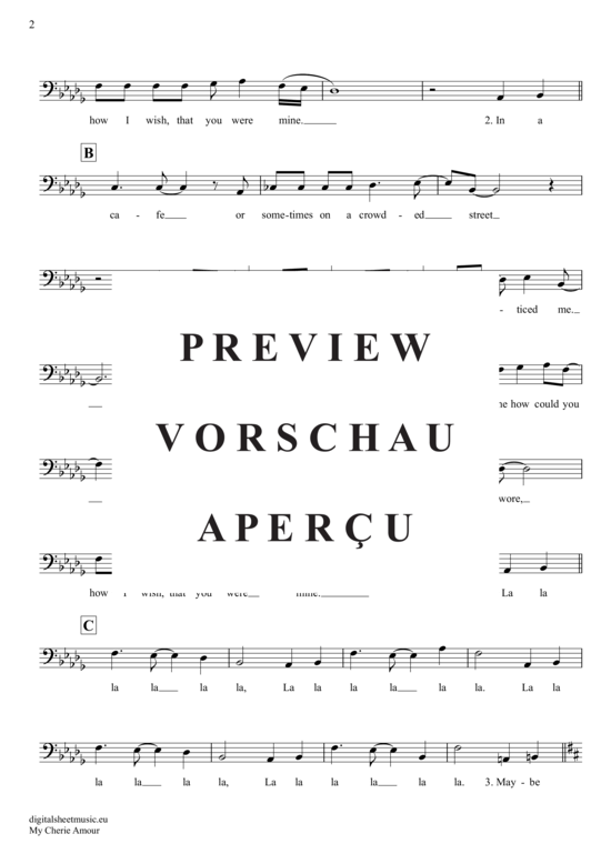 Produktgalerie: Seite 3 von 4 My Cherie Amour , Wonder, Stevie, (Violon-Cello)