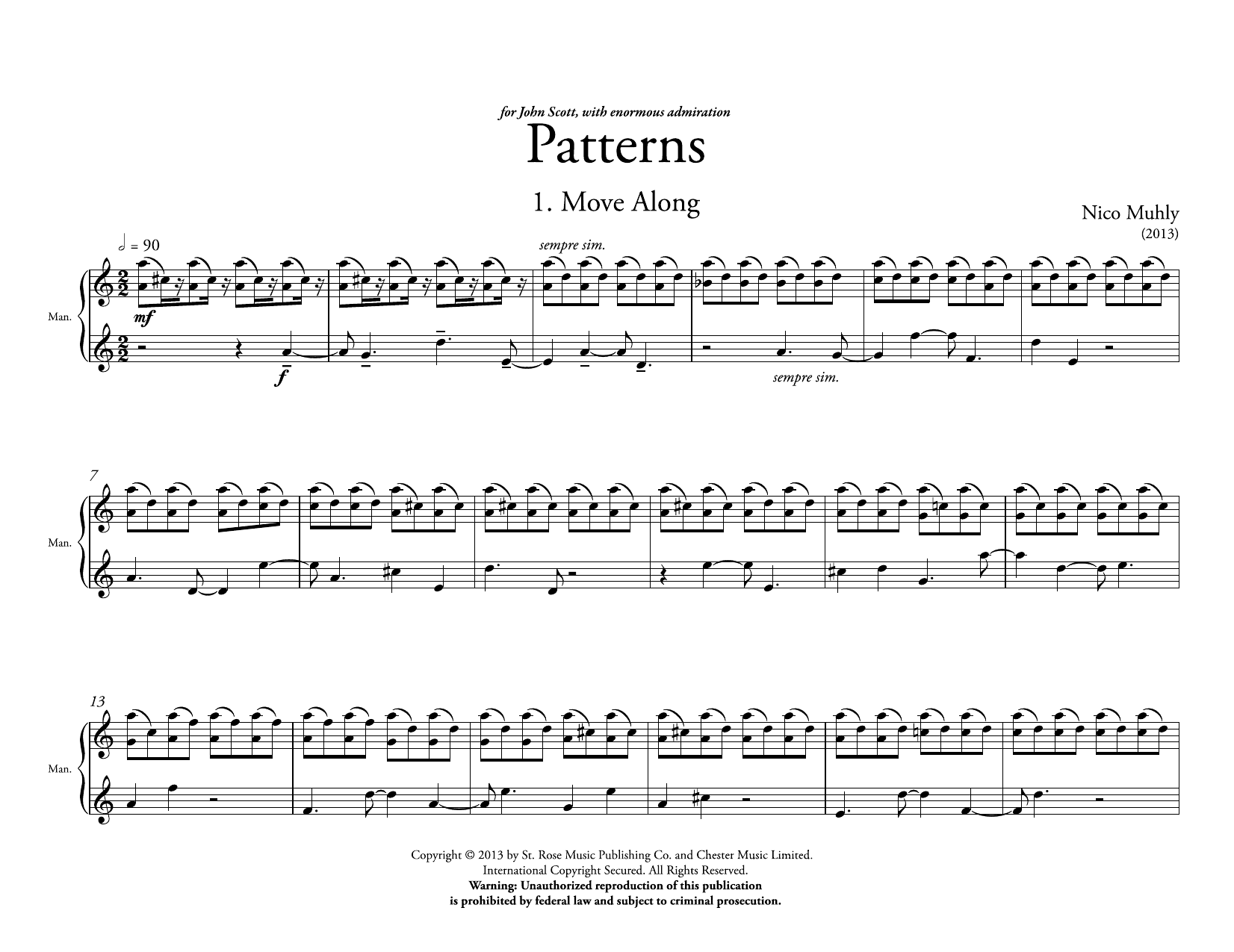 Product gallery: Page 1 of 1 Patterns, Nico Muhly
