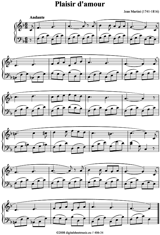 Product picture to: Plaisir d´amour Jean Martini (1741-1816) (bearb.)