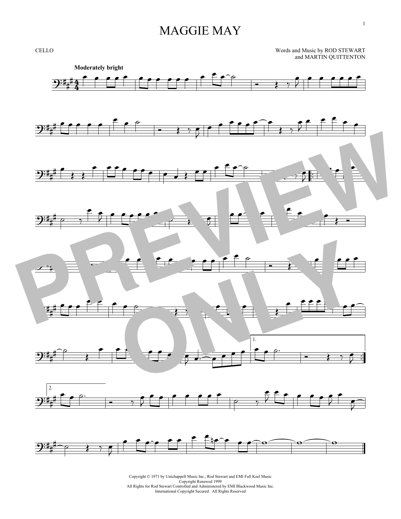 Produktgalerie: Seite 1 von 1 Maggie May, Rod Stewart, Violoncello