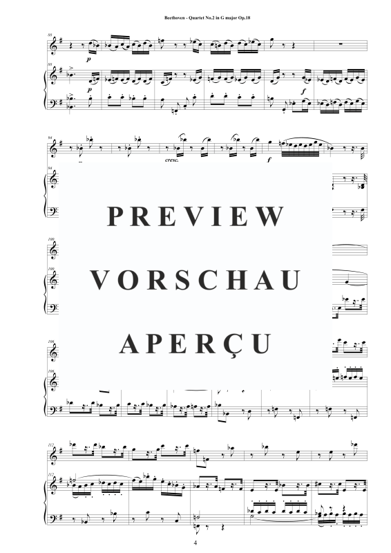 Produktgalerie: Seite 5 von 11 Quartet No.2 in G major Op.18 for Flute and Piano - Score and Part, , Querflöte und Klavier