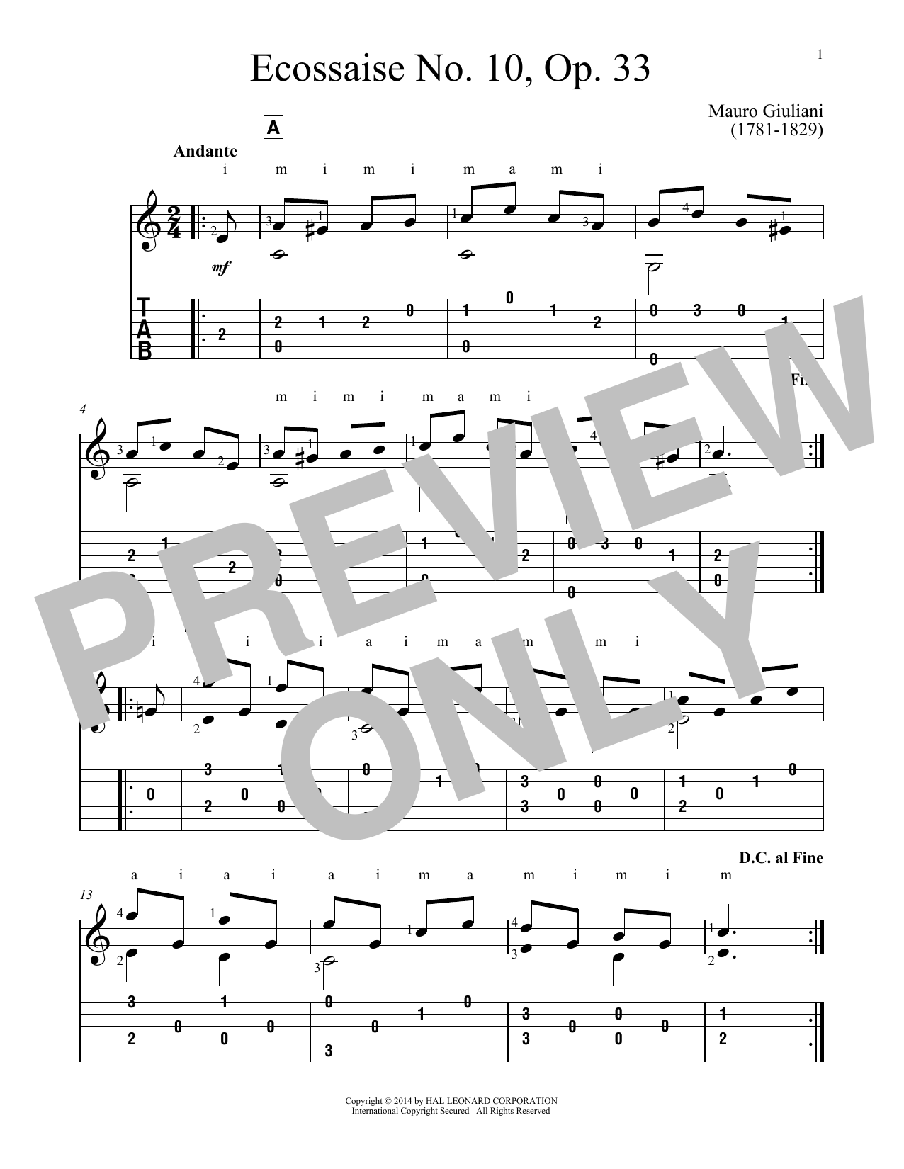 Produktbild zu: Ecossaise No. 10, Op. 33