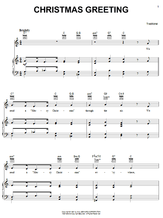 Produktbild zu:  Christmas Greeting - Traditional