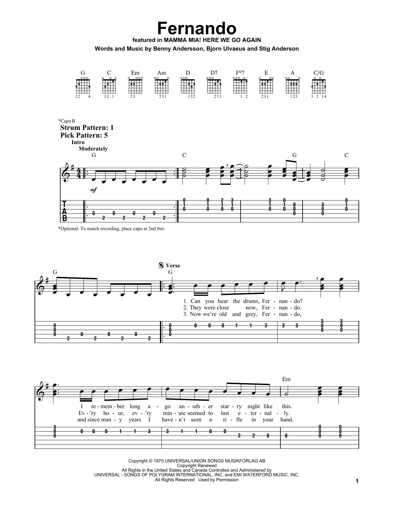 Product picture to: Fernando (from Mamma Mia! Here We Go Again)