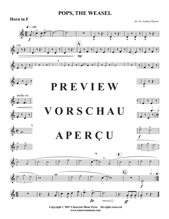 Produktgalerie: Seite 5 von 12 Pops, the Weasel , , (Blechbläserquintett)