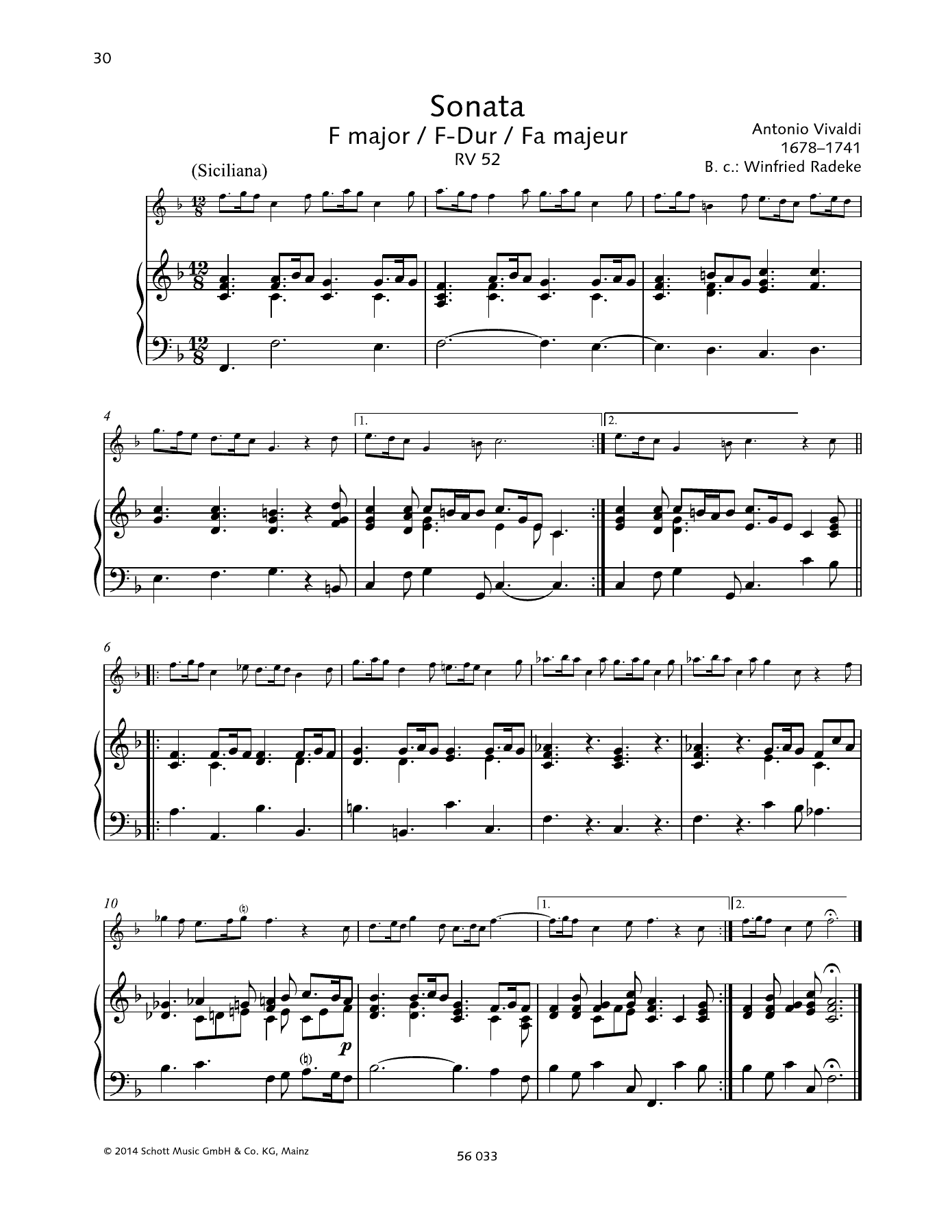 Product picture to: Sonata F Major
