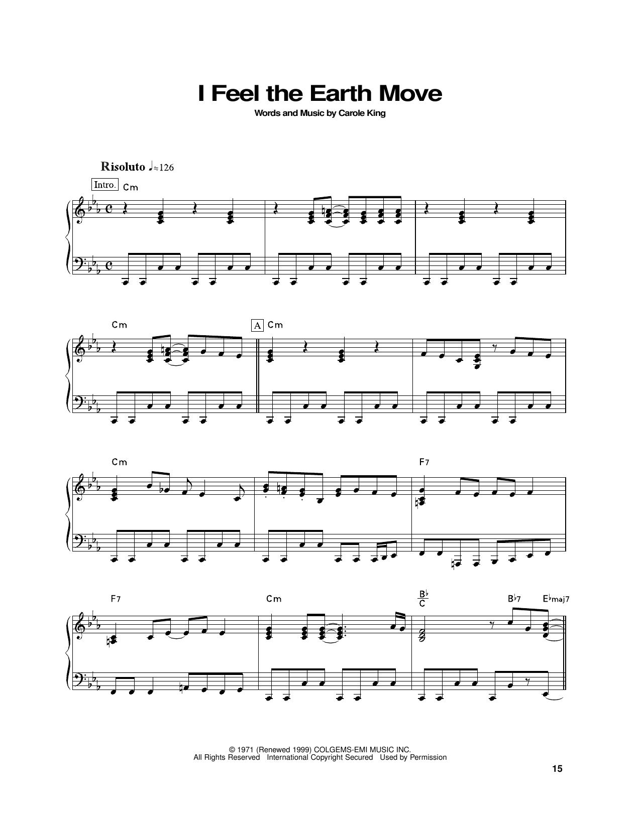 Produktgalerie: Seite 1 von 1 I Feel The Earth Move, Carole King, Klavier