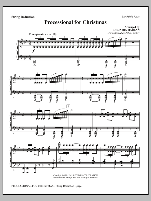 Produktbild zu: Processional For Christmas - Keyboard String Reduction