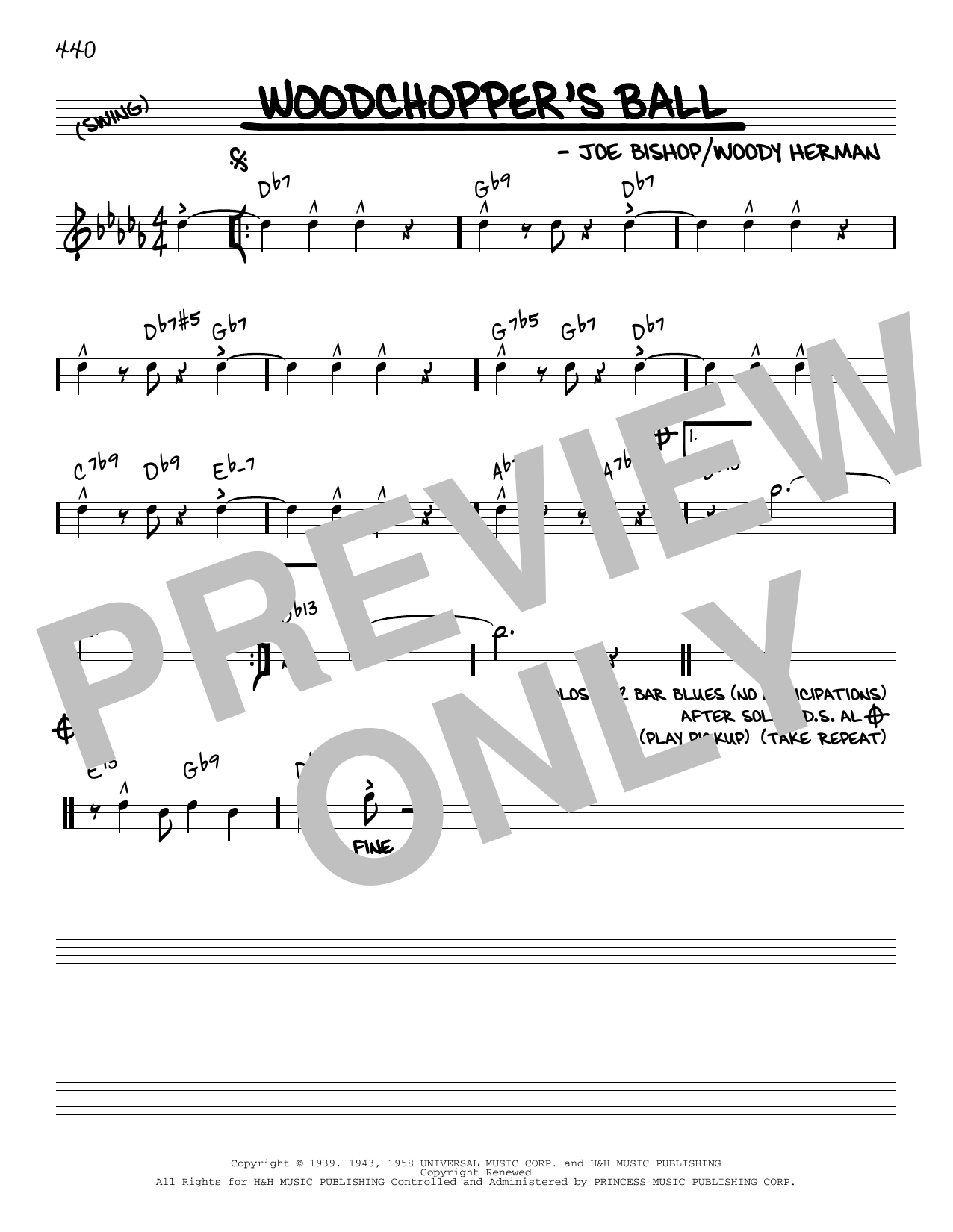 Produktbild zu:  Woodchopper's Ball [Reharmonized version] (arr. Jack Grassel) - Woody Herman