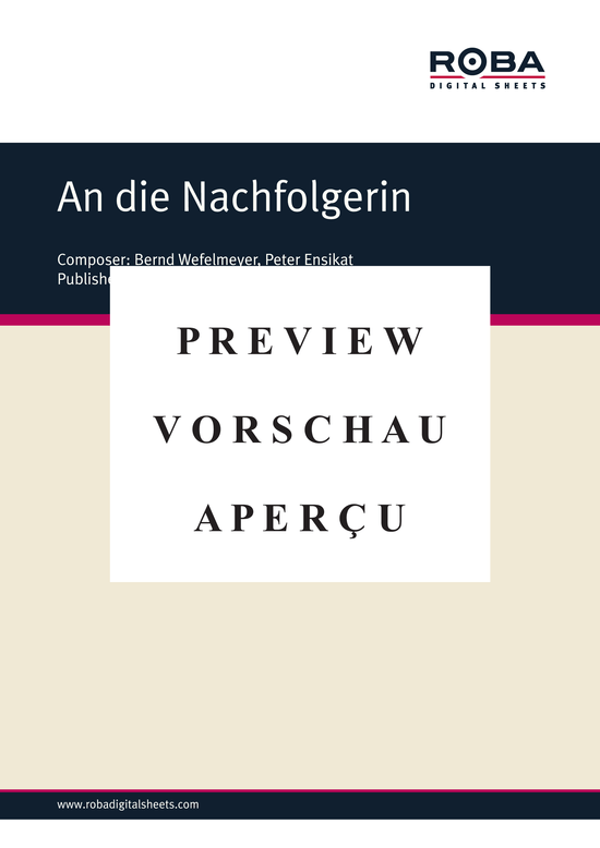 Product gallery: Page 2 of 4 An die Nachfolgerin , , Piano and Voice
