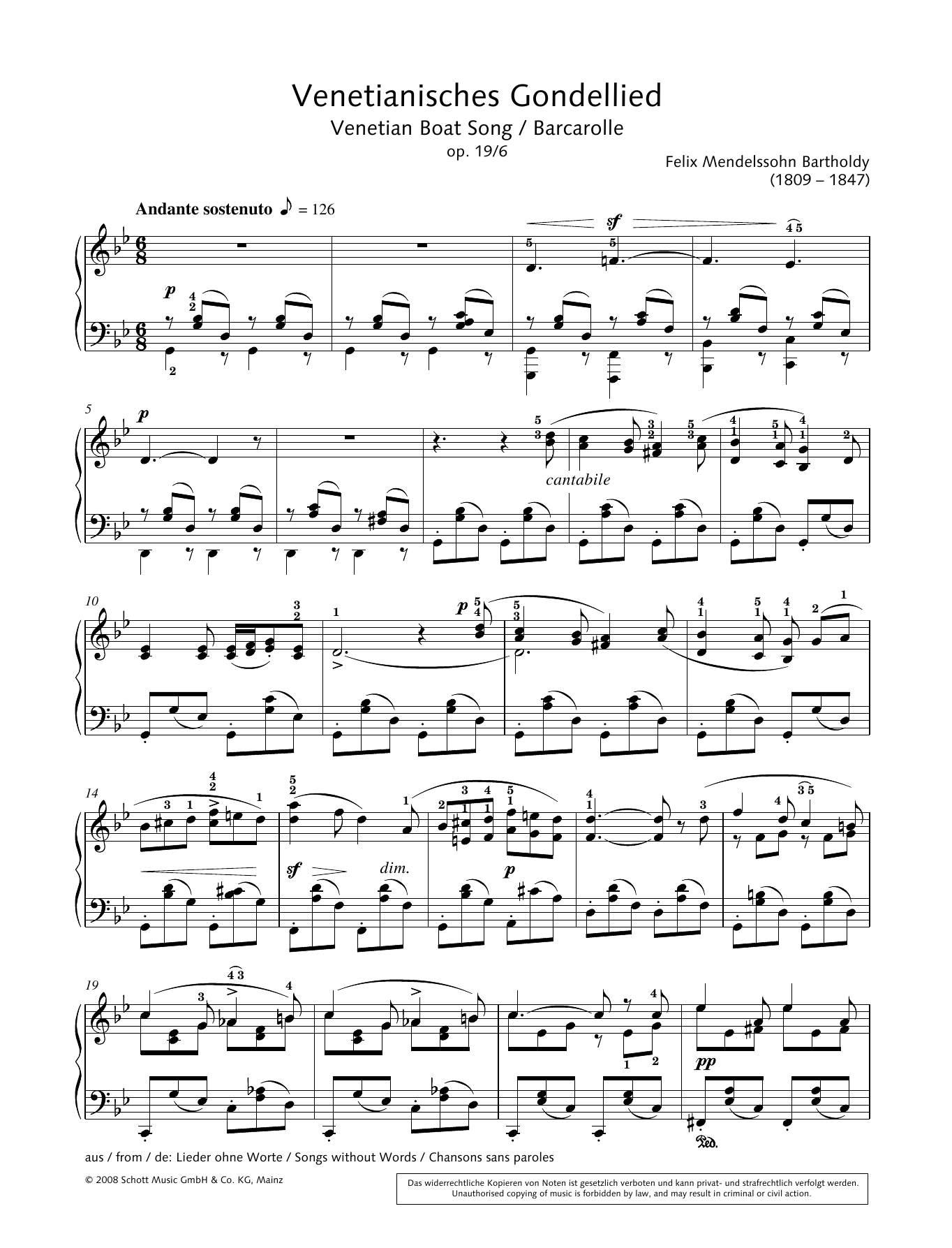 Product gallery: Page 1 of 1 Venetian Boat Song, Hans-Gunter Heumann
