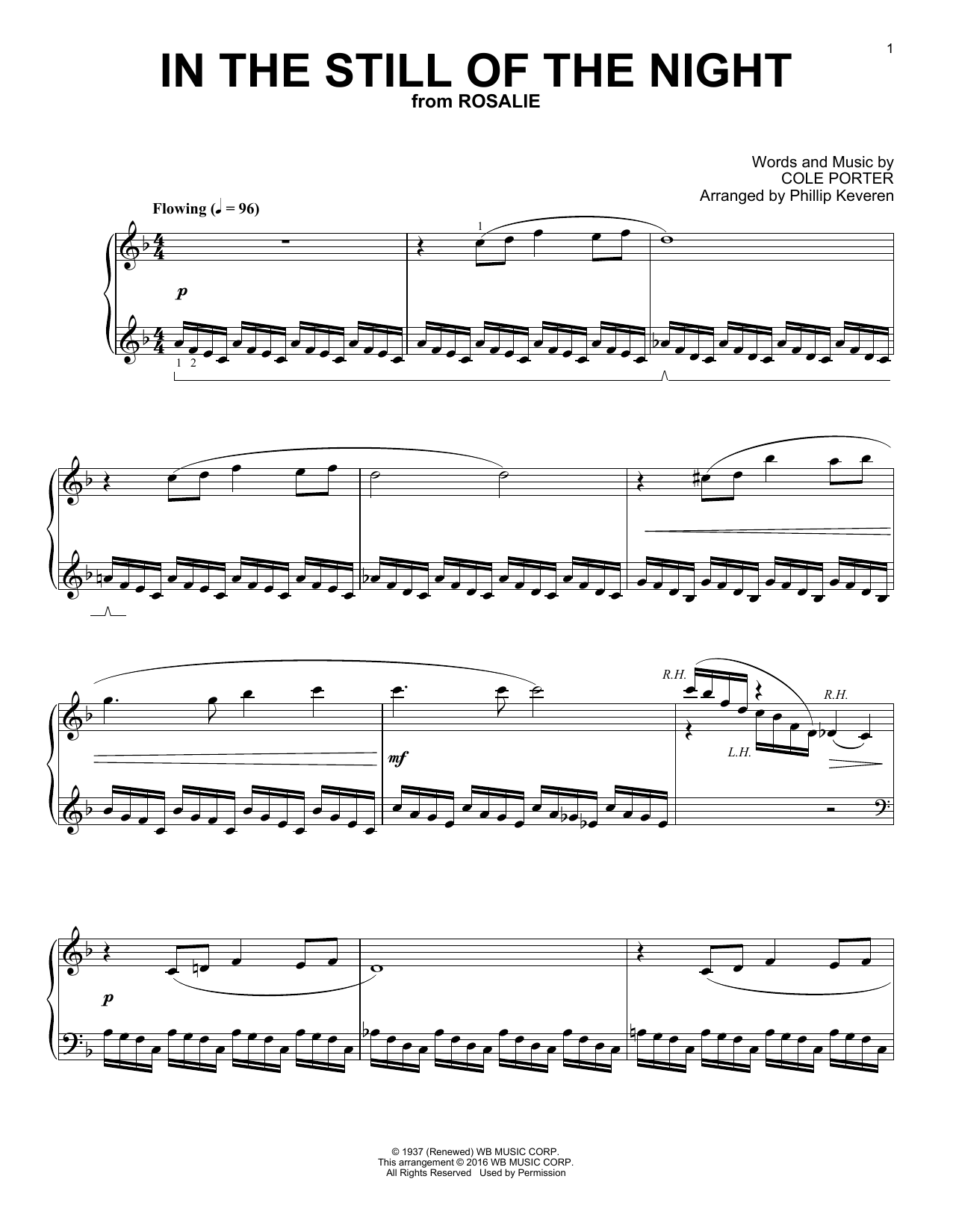 Product gallery: Page 1 of 1 In The Still Of The Night (arr. Phillip Keveren), Cole Porter