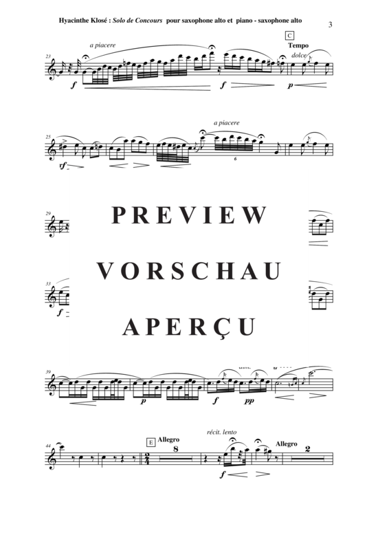 Product gallery: Page 19 of 21 Solo de Concours , , (alto saxophone + piano)