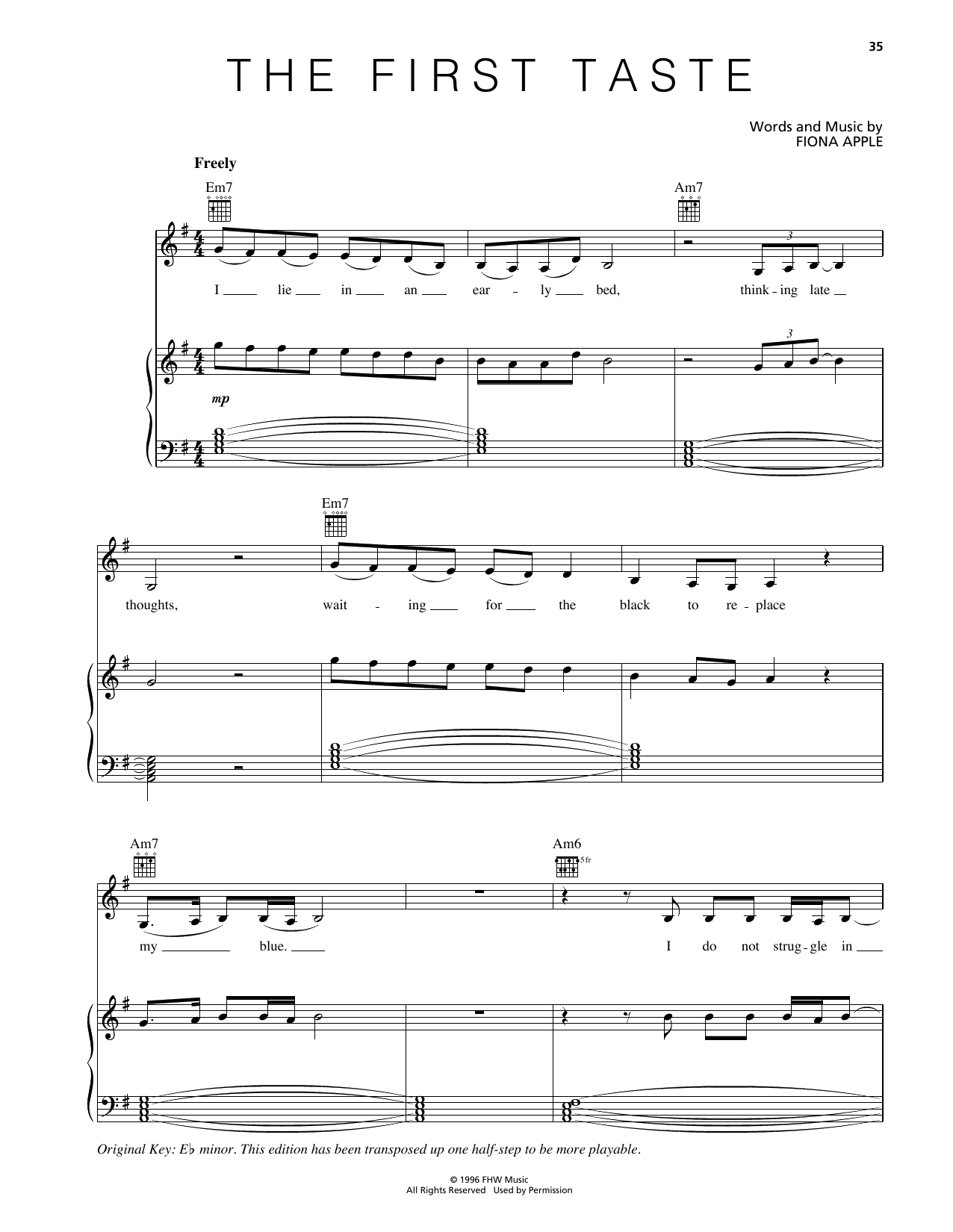 Produktgalerie: Seite 1 von 1 The First Taste, Fiona Apple, Gesang, Gitarre, Klavier
