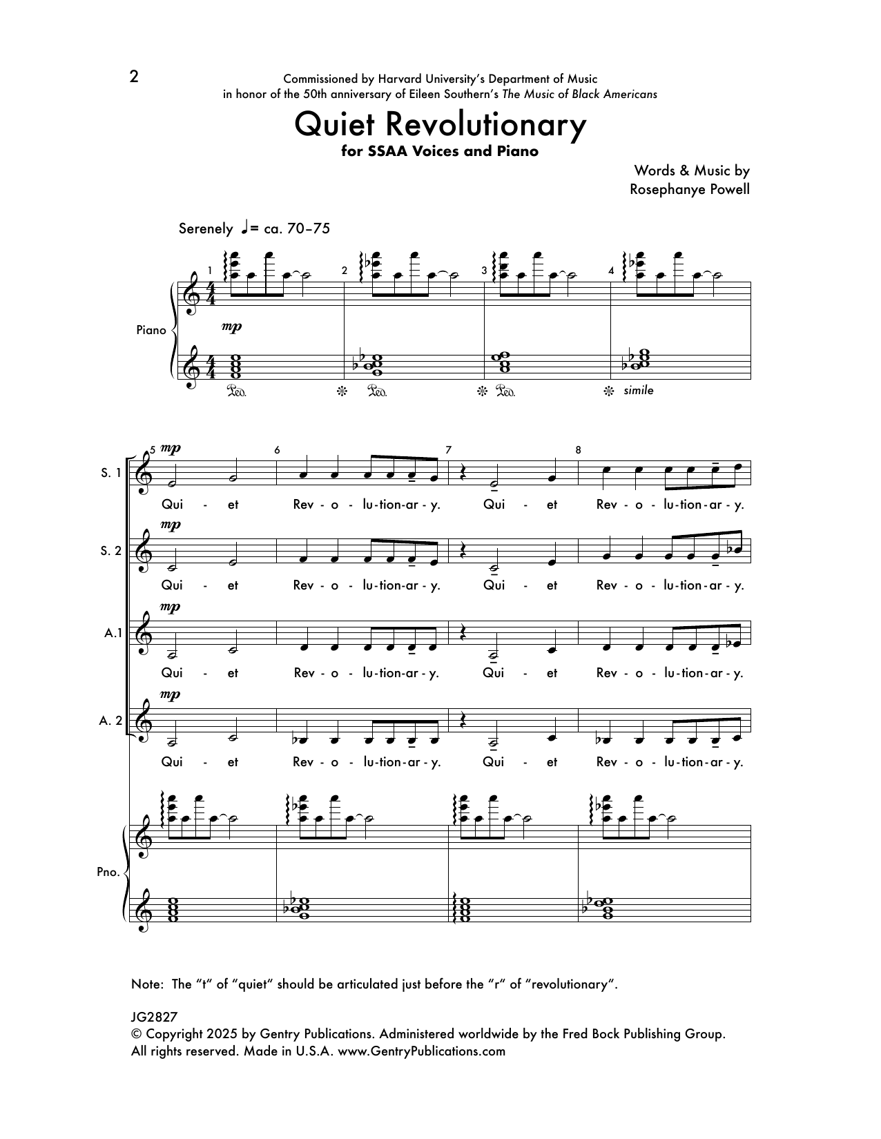 Produktgalerie: Seite 1 von 1 Quiet Revolutionary, Rosephanye Powell, Chor