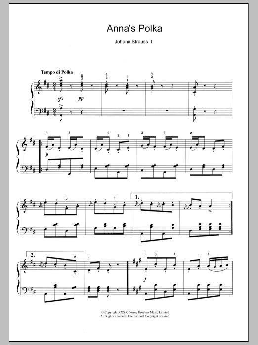 Product gallery: Page 1 of 1 Anna's Polka, Johann Strauss, Jr.
