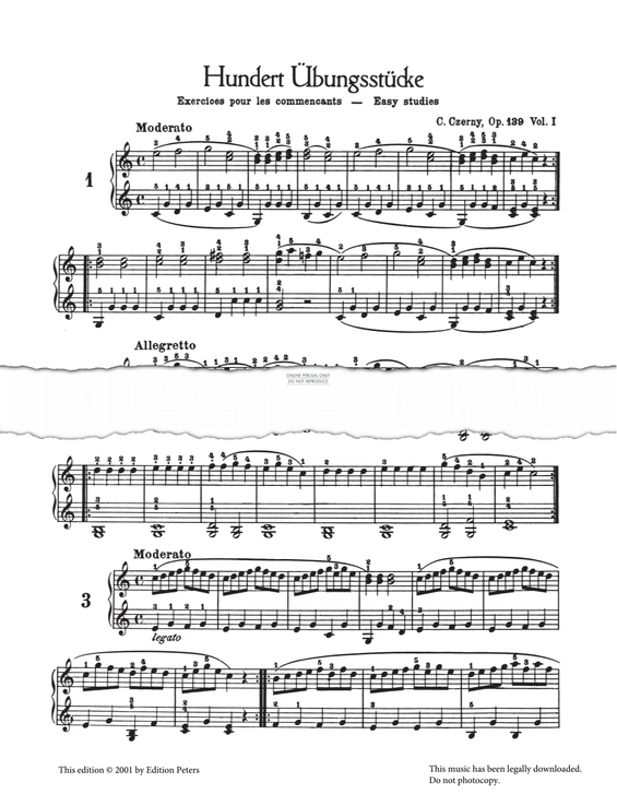 Produktgalerie: Seite 1 von 1 Allegretto Op. 139 No. 2, Carl Czerny, Klavier