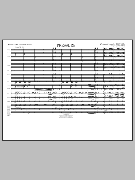 Produktbild zu:  Pressure - Full Score - Jay Dawson
