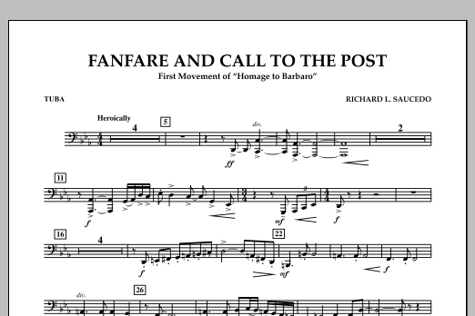 Produktbild zu: Fanfare and Call to the Post - Tuba
