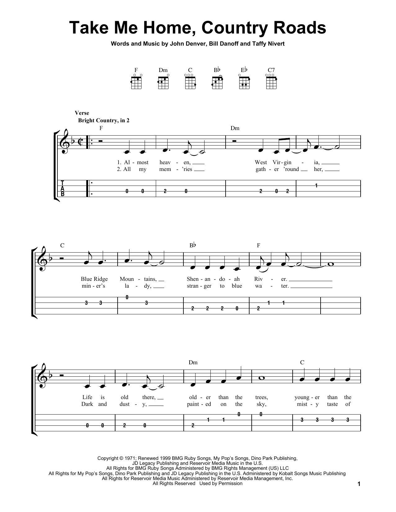 Product gallery: Page 1 of 1 Take Me Home, Country Roads, John Denver
