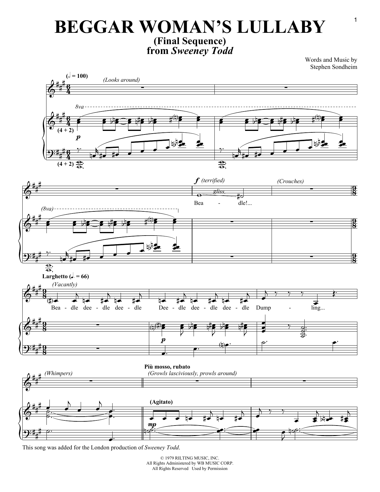 Produktbild zu: Beggar Woman's Lullaby (Final Sequence)