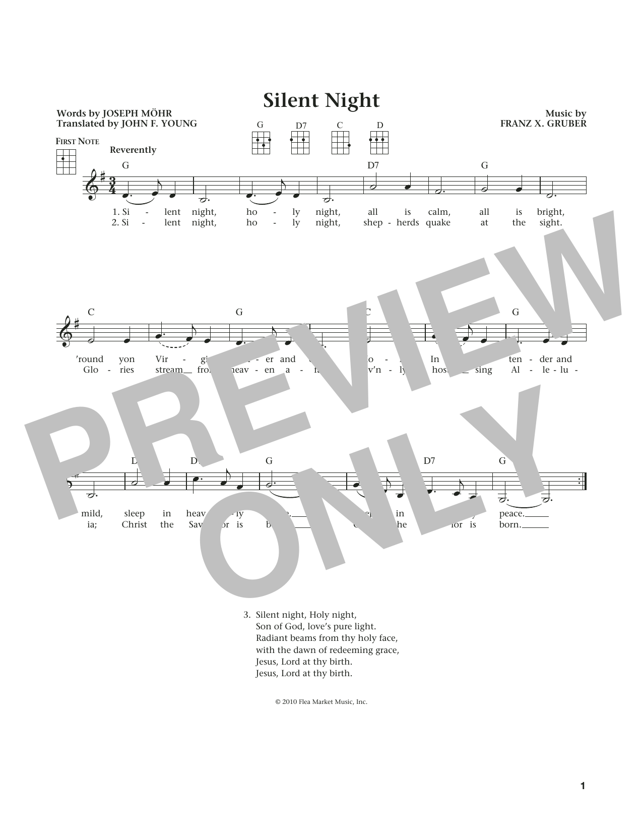 Product gallery: Page 1 of 1 Silent Night (from The Daily Ukulele) (arr. Liz and Jim Beloff), Franz X. Gruber