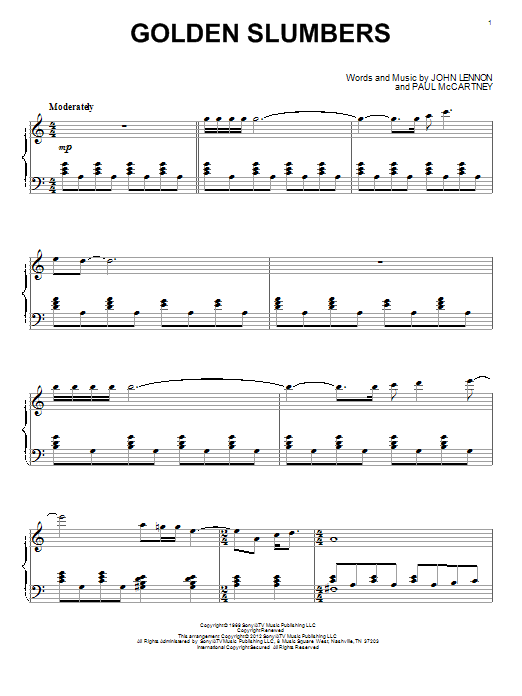 Product gallery: Page 1 of 1 Golden Slumbers, The Beatles