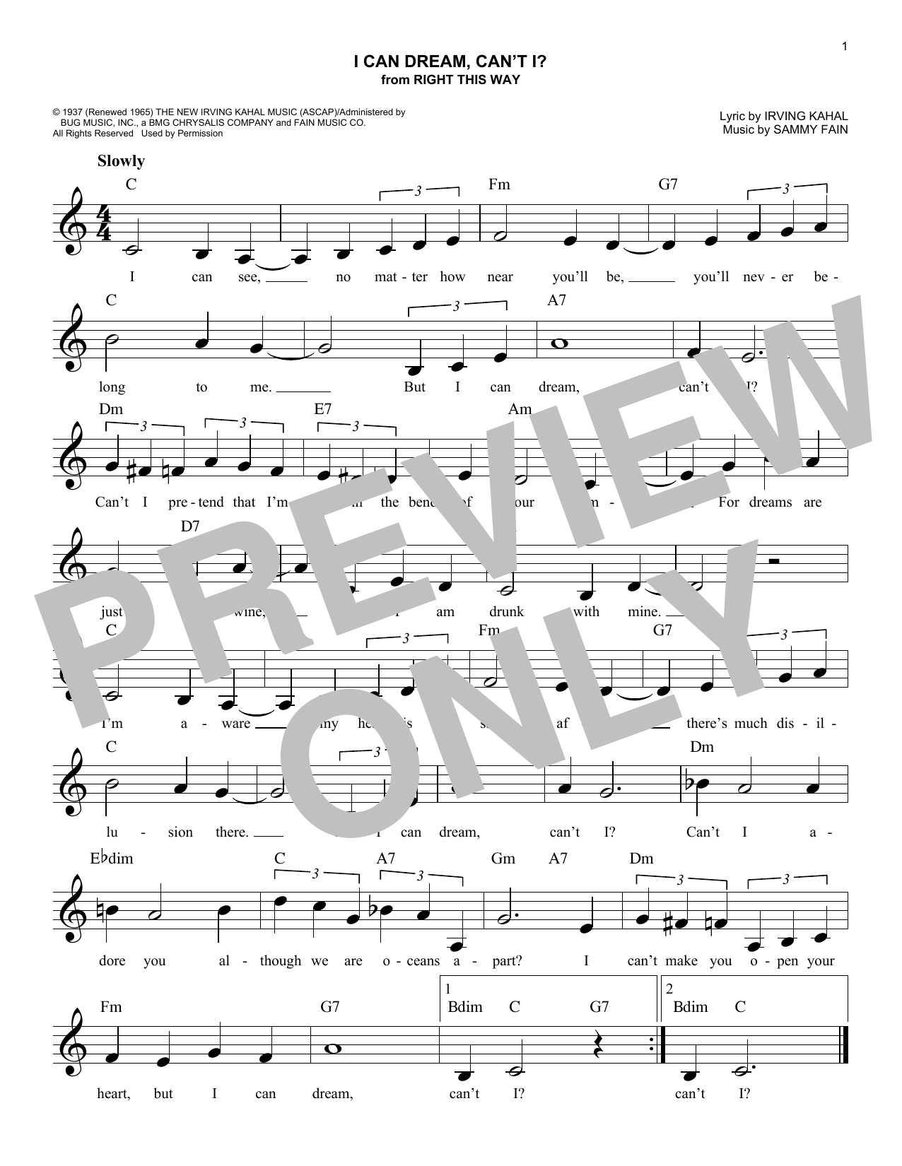 Product gallery: Page 1 of 1 I Can Dream, Can't I? (from Right This Way), The Andrews Sisters