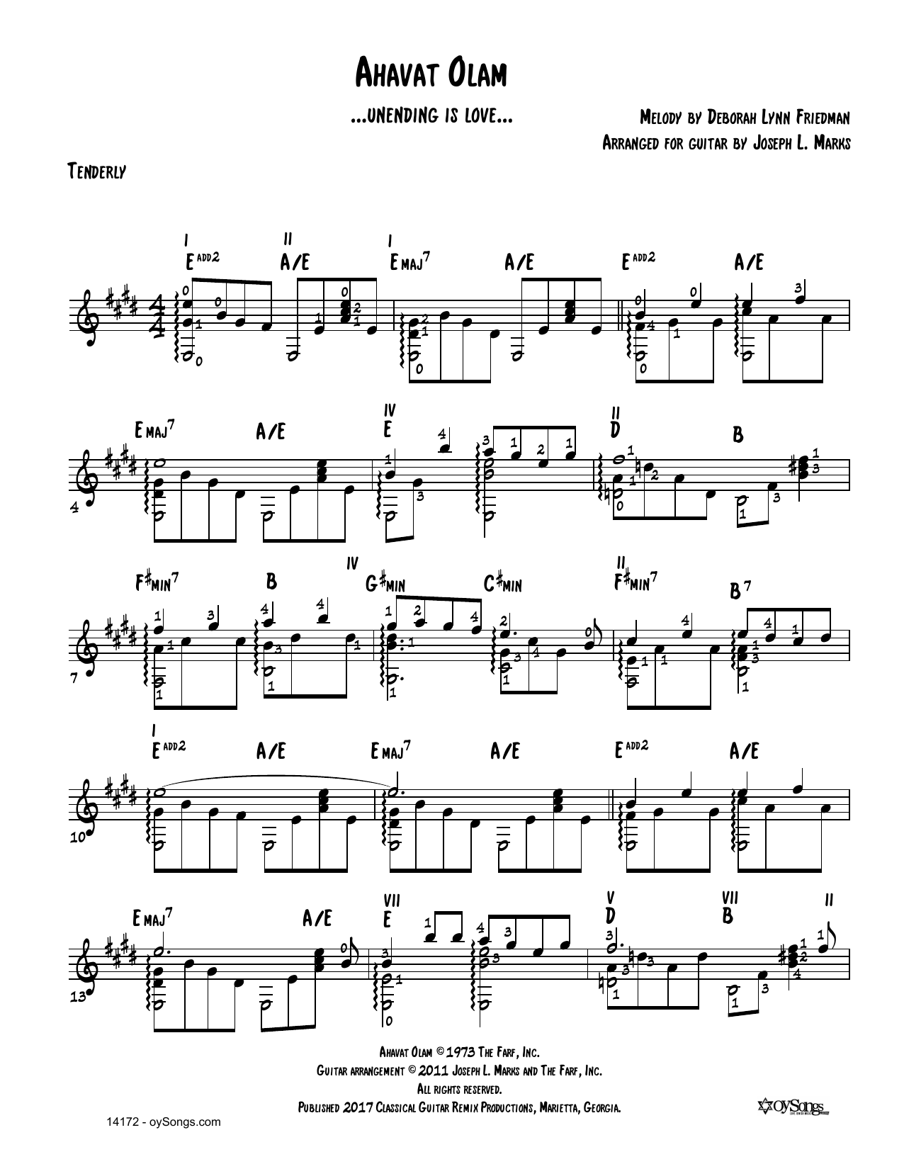 Product gallery: Page 1 of 1 Ahavat Olam (arr. Joe Marks), Debbie Friedman