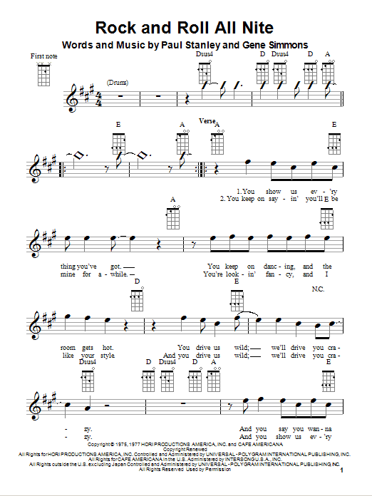 Product gallery: Page 1 of 1 Rock And Roll All Nite, KISS