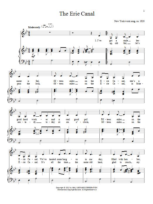 Product gallery: Page 1 of 1 The Erie Canal, New York Work Song