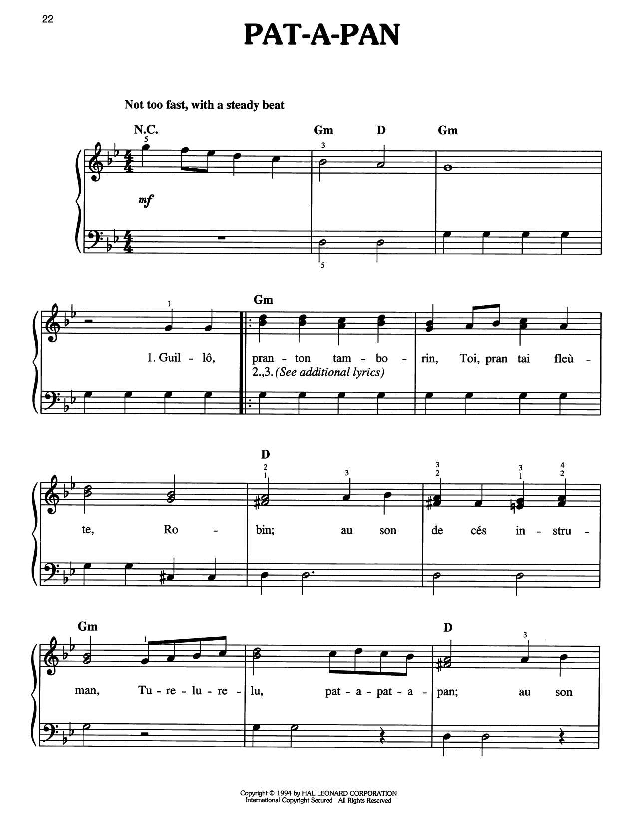 Produktbild zu: Pat-A-Pan (Willie, Take Your Little Drum)