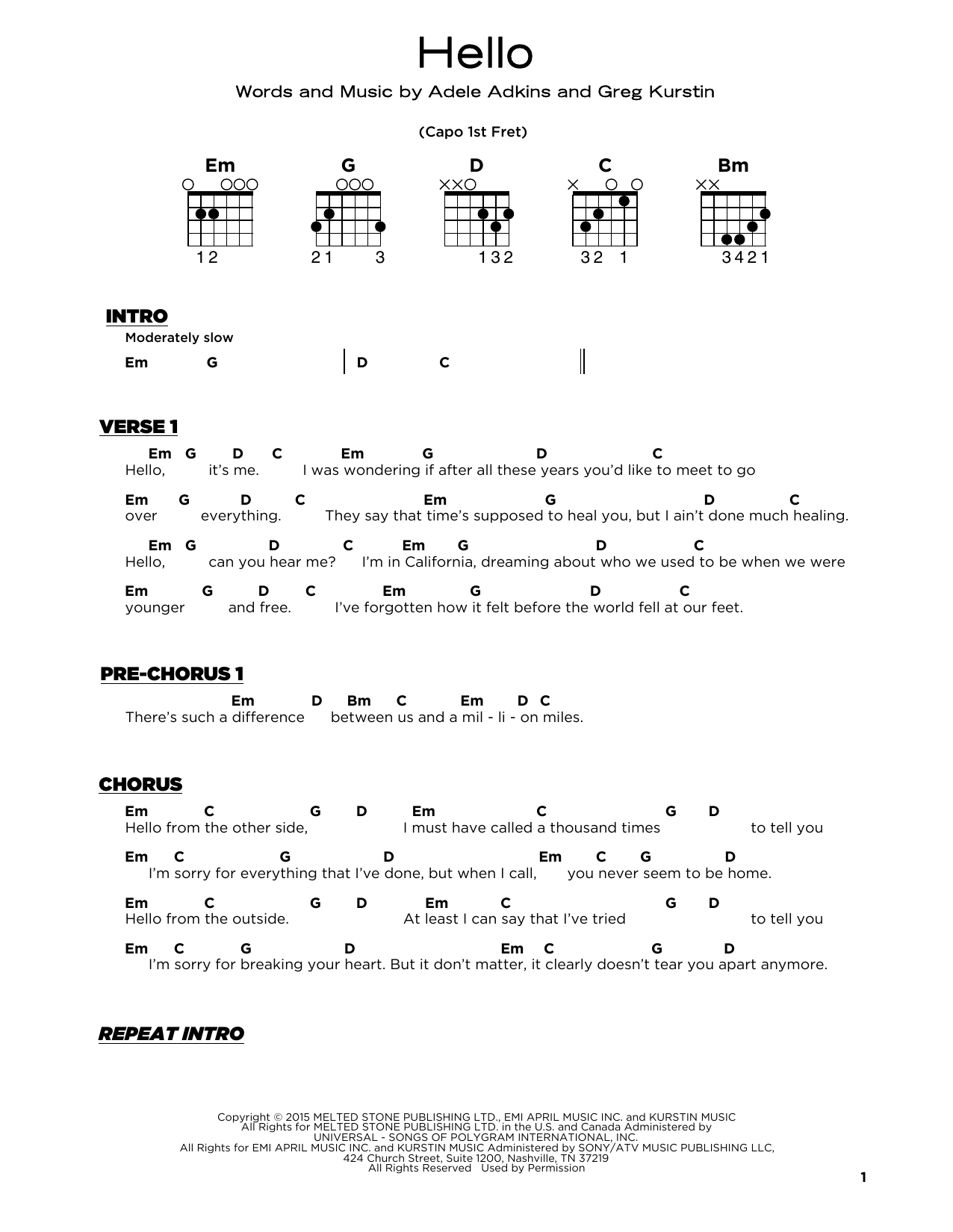 Produktgalerie: Seite 1 von 1 Hello, Adele, Gitarre