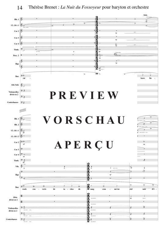 Product gallery: Page 19 of 21 La Nuit du Fossoyeur , , (baritone solo + orchestra)