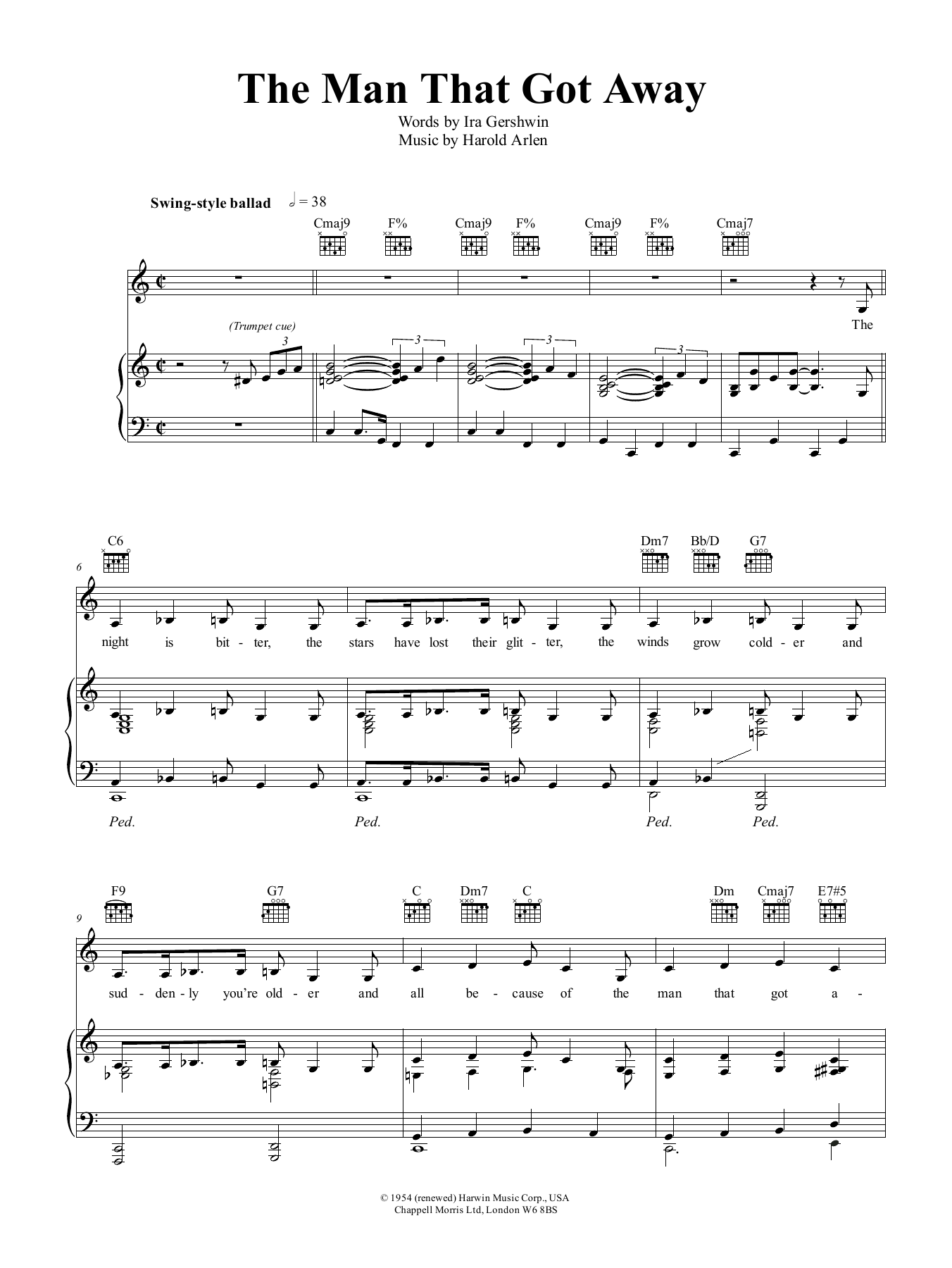 Product gallery: Page 1 of 1 The Man That Got Away, Harold Arlen
