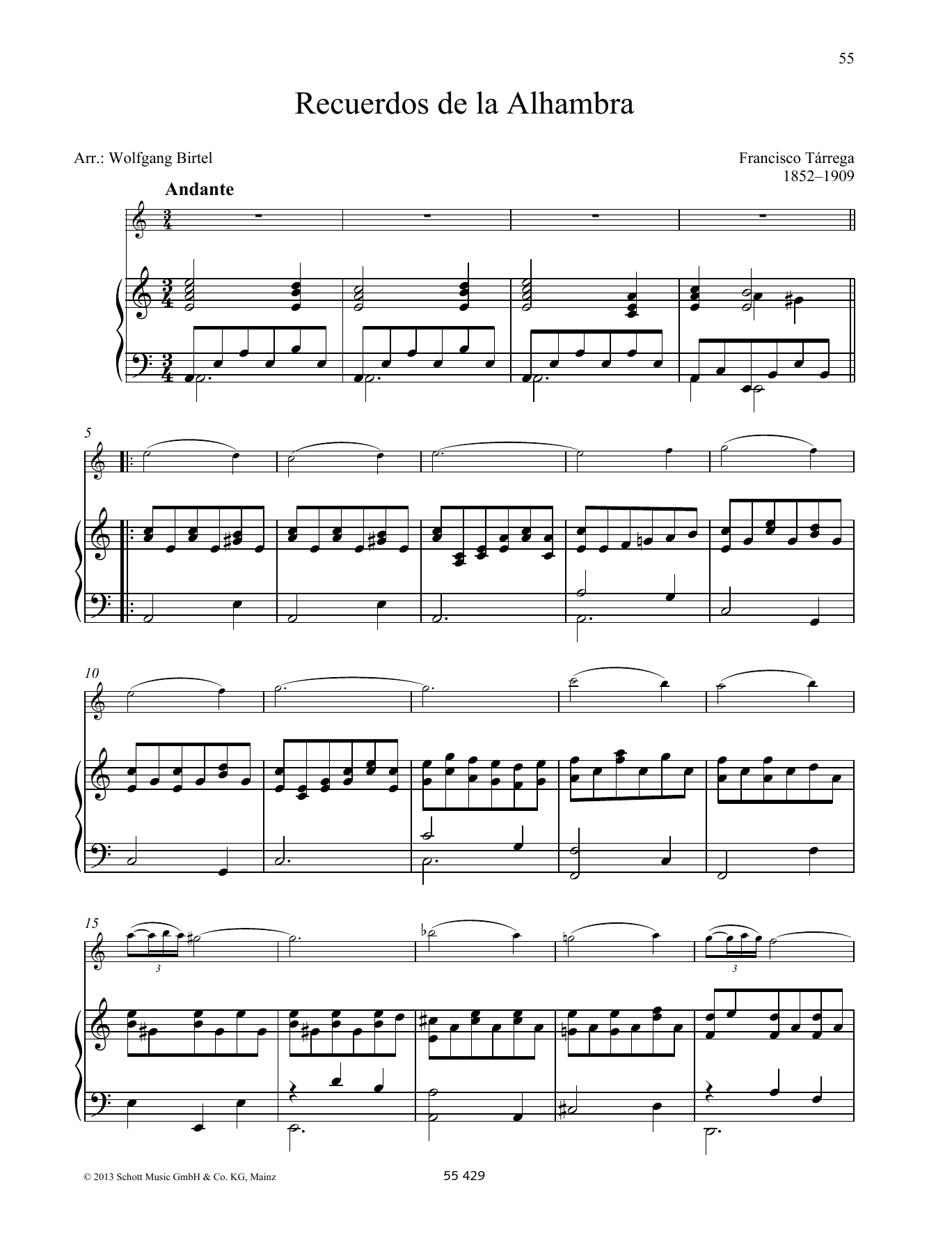 Produktbild zu: Recuerdos de la Alhambra