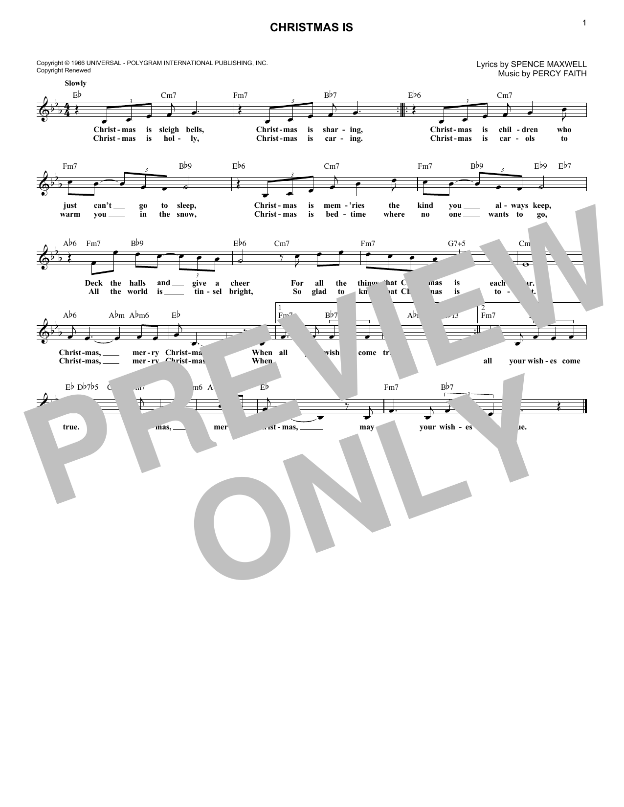 Product gallery: Page 1 of 1 Christmas Is, Percy Faith