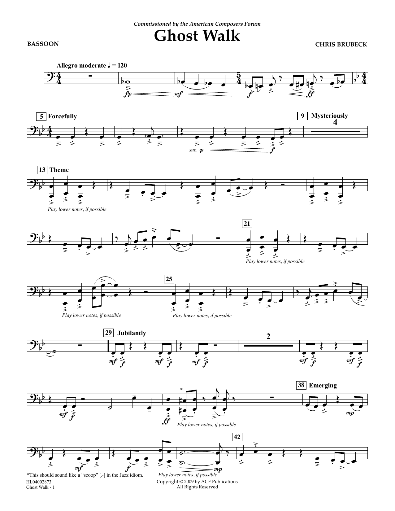 Produktbild zu: Ghost Walk - Bassoon
