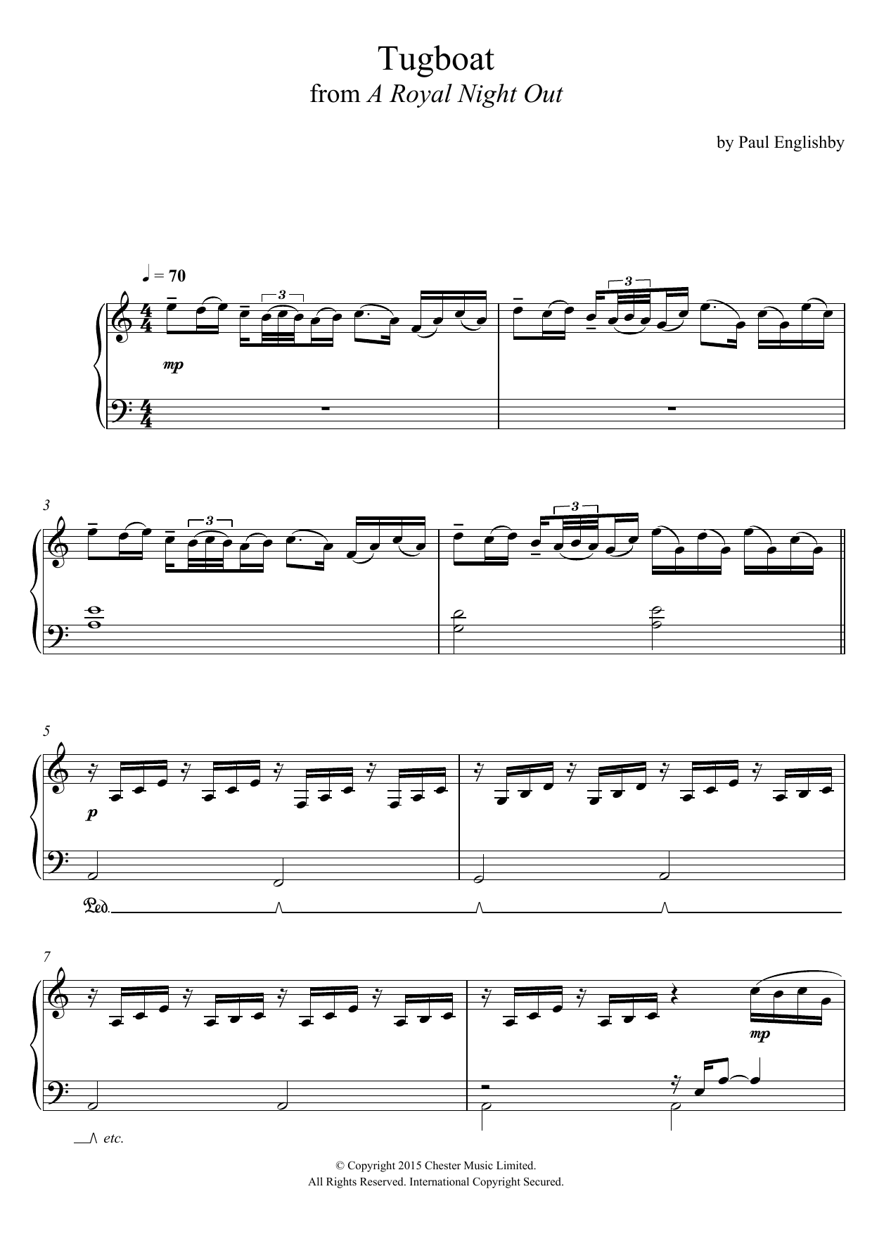Produktbild zu: Tugboat (From 'A Royal Night Out')