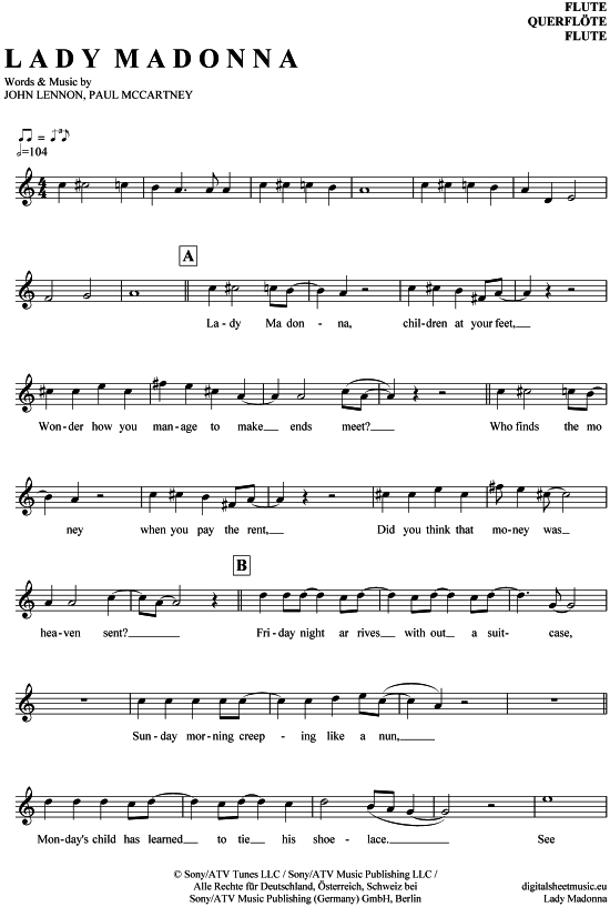 Product picture to: Lady Madonna The Beatles