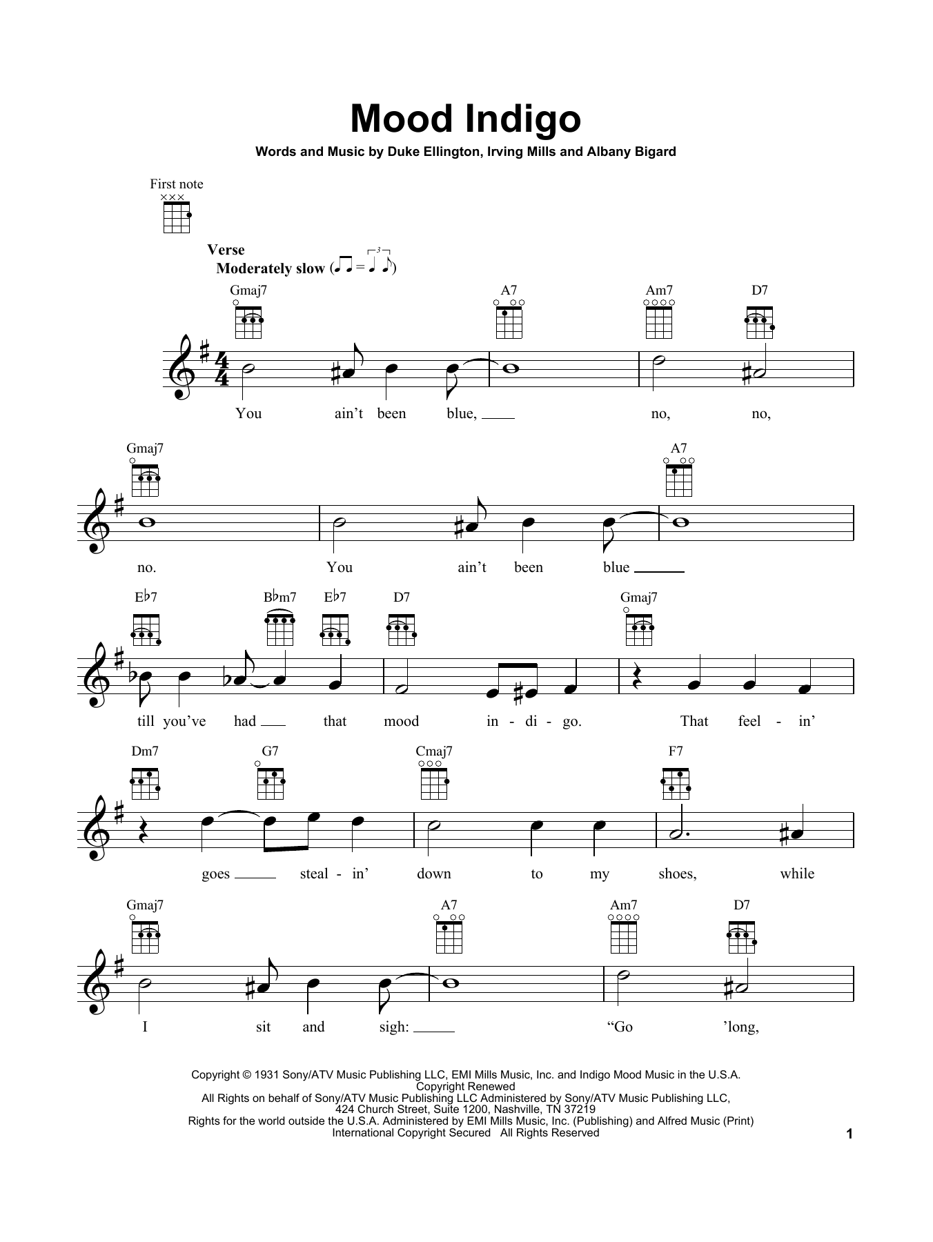 Product gallery: Page 1 of 1 Mood Indigo, Duke Ellington