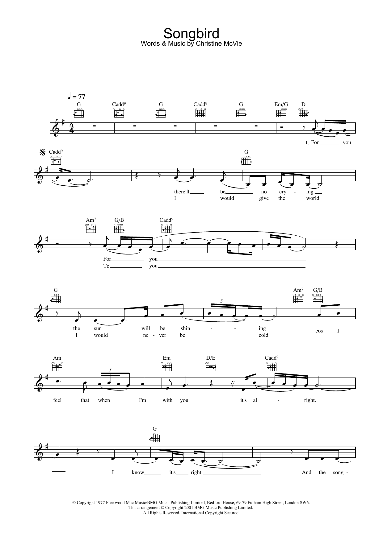 Produktbild zu: Songbird